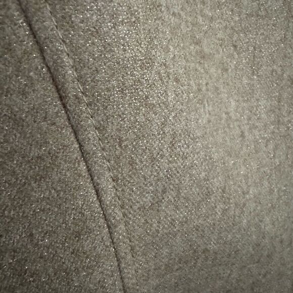 VTG Albert Nipon Boutique Fur Collar Tan Gold Sheen Wool Skirt Suit Size M/6/8P - Picture 13 of 16